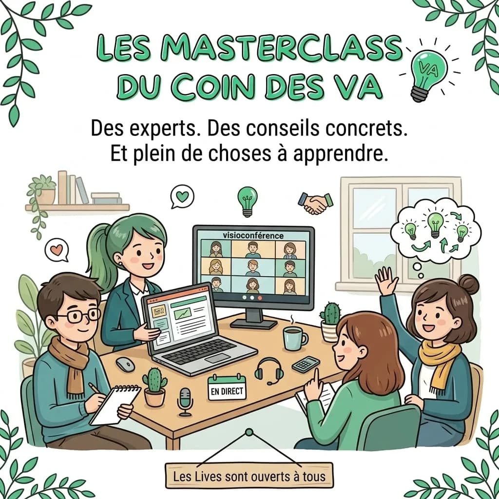 Illustration d'une masterclass du Coin des VA en visioconférence